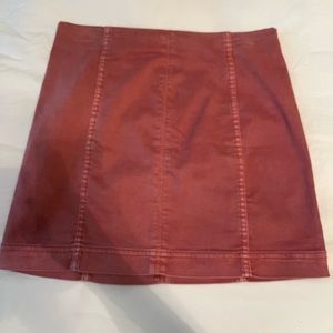 Rose Colored Mini Skirt